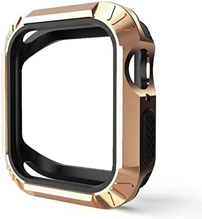 14chvier Case Compatible with Apple Watch Series 4 40mm/44mm Hybrid Bumper Shock Resistant Slim Detachable Shell iWatch Cover