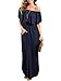 Aifer Women Off The Shoulder Ruffle Long Dress Side Split Beach Maxi Dresses
