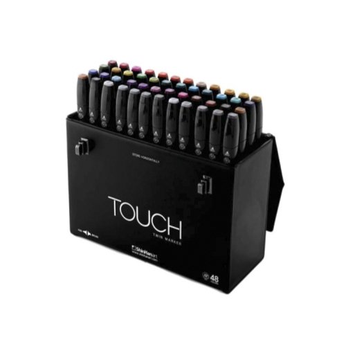 ShinHan Art Touch Twin Tip Marker Set, Fine and Broad Nib Markers, 48 Colors (1104800)