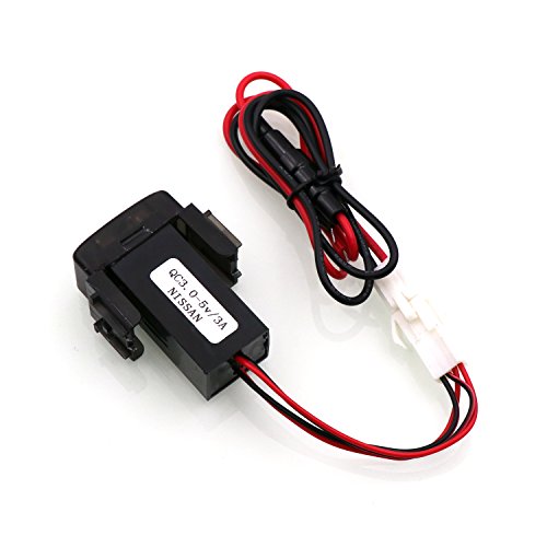 QC3.0+5V 3A Dual USB Power Socket, Quick Charge Car Charger USB Adapter for Smart Phone PDA iPad iPhone Android GPS Use for Nissan
