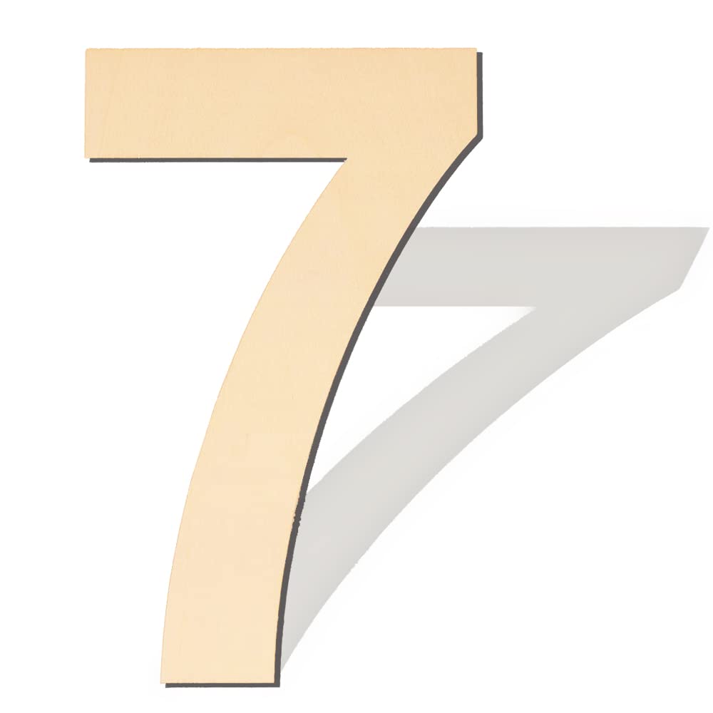 Photo 1 of 15 Inch Large Wooden Numbers 7, Blank Wood Number 7, Big Unfinished Wooden Numbers for DIY Craft,Large Wooden Number Signs, Large Wood Numbers for Birthday Wedding Party Decorations  15 PACK