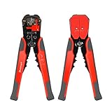 Wire Stripper, Blusmart Self-Adjusting Automatic Wire Stripping Tool with ProTouch Grips AWG24-10(0.2~6.0mm²) - Multi Tool Stripper, Cutter and Crimper (Orange with Gray)