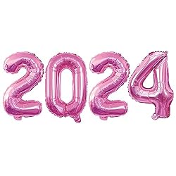GOER 2024 Foil Number Balloons for 2024 New Year