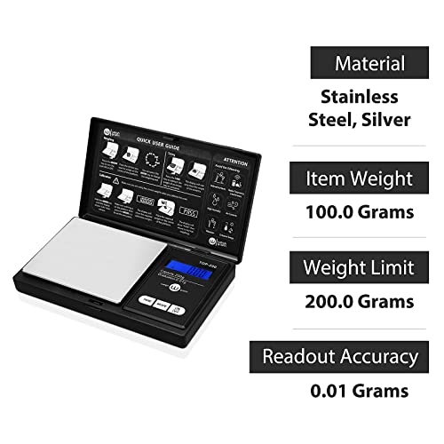Weigh Gram Scale Digital Pocket Scale,200g x 0.01g,Digital Grams Scale