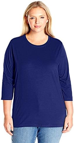 Jack David Famous Women's Plus Size T-Shirt Scoop Neck Bamboo Top Casual Soft Loose Fit 1X 2X 3X
