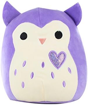 QuStars Squishmallows 8" Super Soft Plush Toy Animal Pillow Pal Buddy Owl with Heart