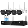 [Dual WiFi, 2K Video] Kittyhok 3MP Wireless Security Camera System with 1TB HDD, 4Pcs Outdoor/Indoor WiFi Home…