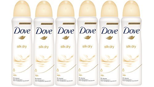 Dove Antiperspirant Deodorant Silk Dry, 48 Hr., 150 ML (Pack of 6)