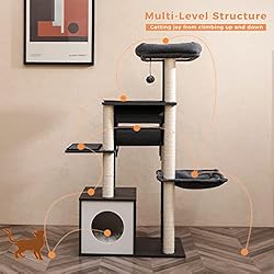 PEQULTI 51.4 Inches Modern Cat Tree Premium 6