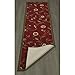 Machine Washable Floral Leaves Design Non-Slip Rubberback 2x7 Traditional Runner Rug for Hallway, Kitchen, Bedroom, Living Room, 1'10