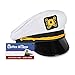Captain's Yacht Sailors Hat (4 Pack) ● Captain’s Hats Are A Great Family Cruise Accessory for Men, Women, Teens, Kids ● Black & White Yacht Hat Set for Parties Halloween Costume Accessory,