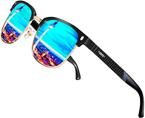 ATTCL Herren Polarisierte Sonnenbrille Al-Mg Ultra Light Metall Rahmen