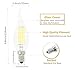 Lamsky E14 European Base LED Filament Candle Light Bulb,4W 6000K Daylight 400LM,C35 Bent Tip Flame Shape,40W Incandescent Equivalent,Non-dimmable,4 Pack