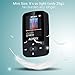 AGPTEK A50 8GB Clip Sport Bluetooth MP3 Player with 1.5-inch TFT Display, Support up to 64GB, Lossless Sound Portable Music Player with FM Radio, Record,Black