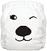 Charlie Banana One Size Cloth Diaper - Polar Bear White - One Size