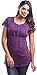 Empire Waist Nursing Top Short Sleeve (Medium, Purple)