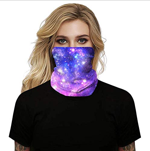 Seahouse 9Pcs Neck Gaiter Seamless Headband Face Mask Bandanas Balaclavas for Dust Outdoors Fishing Sports Running Women Men