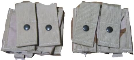 2 USGI Army Military Surplus Desert Camo Double 40mm Grenade Pouch, Desert Camo