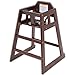 Wooden high Chair for Babies, Infants and Toddlers + highchair Safety Straps, for Restaurant and Home use, Mahogany