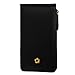 BaoLan Womens Wallets Bifold Multi Card holder Case Thin Long Wallet for Women with Zipper Pocket Black