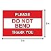 1 Roll / 300 Labels - 2 x 3 inch Do Not Bend Stickers/Do not Bend Labels