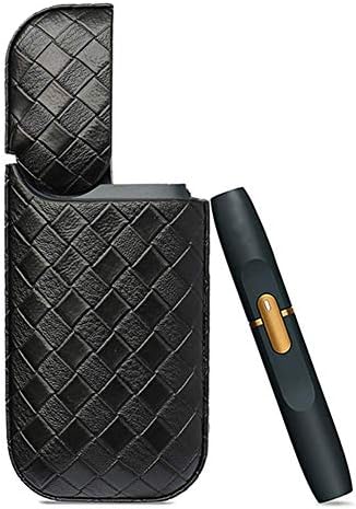 Guoxii Protective cover for IQOS,woven leather case for IQOS 2 and 3 generation 2.4plus(black)