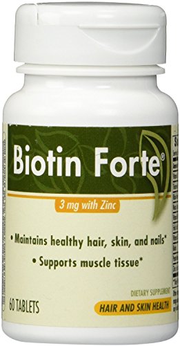 Enzymatic Therapy Biotin Forte Tablets with Zinc, 60 Count