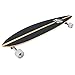 SANVIEW 42inch Complete Bamboo Longboard Skateboards Cruiser Black Fishtail 42inch