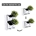 T4U Plastic Self Watering Vertical Living Wall Planter Set White Pack of 2, Stackble Wall Mounted for Indoor Outdoor Herb Vegetable Flower Plant (Renewed)thumb 3