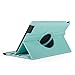 GMYLE(R) Aqua Blue 360 Degree Rotating PU leather Folio Stand Case Cover for Nook HD+ Plus 9 inches Barnes & Noble e-book Reader Tablet (Multi Angle- Vertical/Horizontal and Wake up Sleep Function)