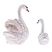 Danmu 2pcs a Set Small Polyresin Mother Swan and Baby Swan Statue Fairy Garden Decor