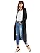 Verdusa Women's Long Sleeve Open Front Long Maxi Cardigan, Black, Size Medium