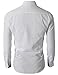 H2H Mens Oxford Cotton Slim Fit Dress Button-down Shirts Long Sleeve WHITE US M/Asia L (KMTSTL0219)