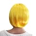 Women's Cosply Bob Short Wig with Blunt Bangs Costume Ball Rave Party Yellow