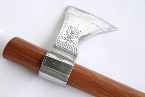 Thrower Supply Hand-Forged Carbon Steel Tomahawk, Engraved Chrome