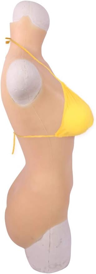 C-E Cup Breastplate Silicone Bodysuit for Crossdresser 3 Colors Breast Forms with Silicone Briefs