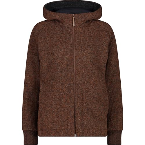 CMP, JACKET FIX HOOD, 34M0766, Basic Brown, D34, Woman
