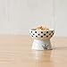 Necoichi Raised Cat Food Bowl – Ceramic Elevated Cat Bowl for Whisker & Neck Fatigue, Dishwasher Microwave Safe – Non-Slip & Anti Vomiting Ergonomic Design (Dots, Mini)