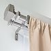 Amazon Basics 1-inch Double Curtain Rod for Windows with Square Finials, Adjustable, 72