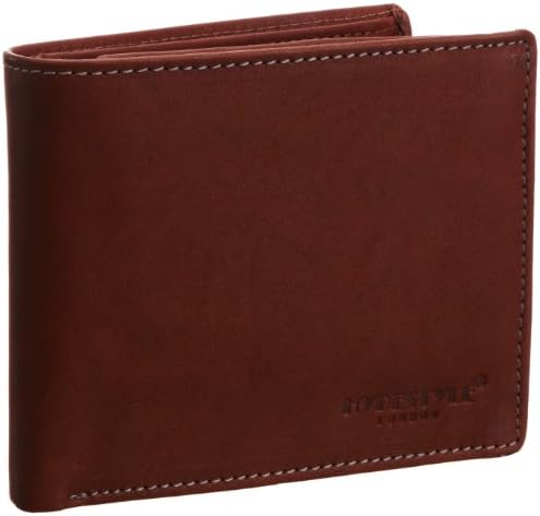 Hydestyle Mens Pratico 17 Card Leather Trifold Wallet