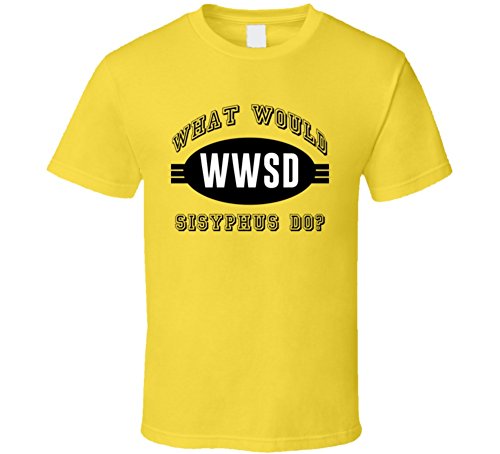 What Would Sisyphus Do WWJD Parody Custom Name T Shirt L Daisy