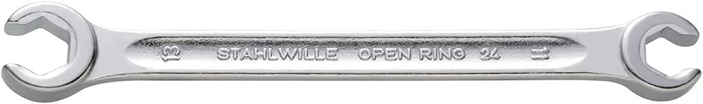 Stahlwille 41482024 24a Double Ended Open Ring Spanner, Angled, 5/16 inch x 3/8 inch Opening, 145 mm Length, Pack of 10