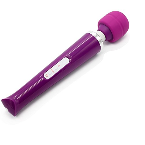 Rechargeable Body Wand Massager, Waterproof Electric Powerful 10 Mode Massage (Purple)
