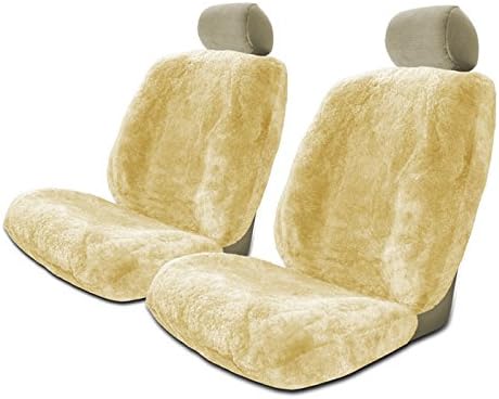 Set of 2 Genuine Sheepskin Stretchback Auto Seat Covers