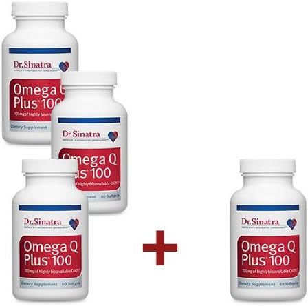 Dr. Sinatra's Omega Q Plus 100 Energizes Your Heart and Mind with 100 mg of CoQ10 Supplement, 240 Capsules (120-Day Supply)