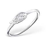 Pro Jewelry 925 Sterling Silver Angel Wing Above Knuckle Ring Mid Finger Top 6595