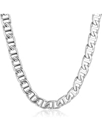 Lavari - Stainless Steel Mariner Link Chain Necklace