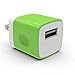 PowerJive USB AC Power Adapter Charger for iPhone and iPad - Green