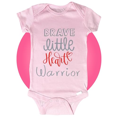 Personalized Heart Surgery Baby Bodysuits - 100% Cotton Unisex - Pink - CHD Awareness Baby Clothes - Infant Surgery Care Package - Get Well Soon Gift - Heartiversary Outfit