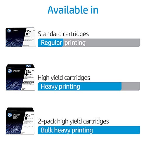 HP 55X (CE255X) Black High Yield Original Toner Cartridge for HP LaserJet Enterprise 525 P3015 HP LaserJet Pro M521 - HP